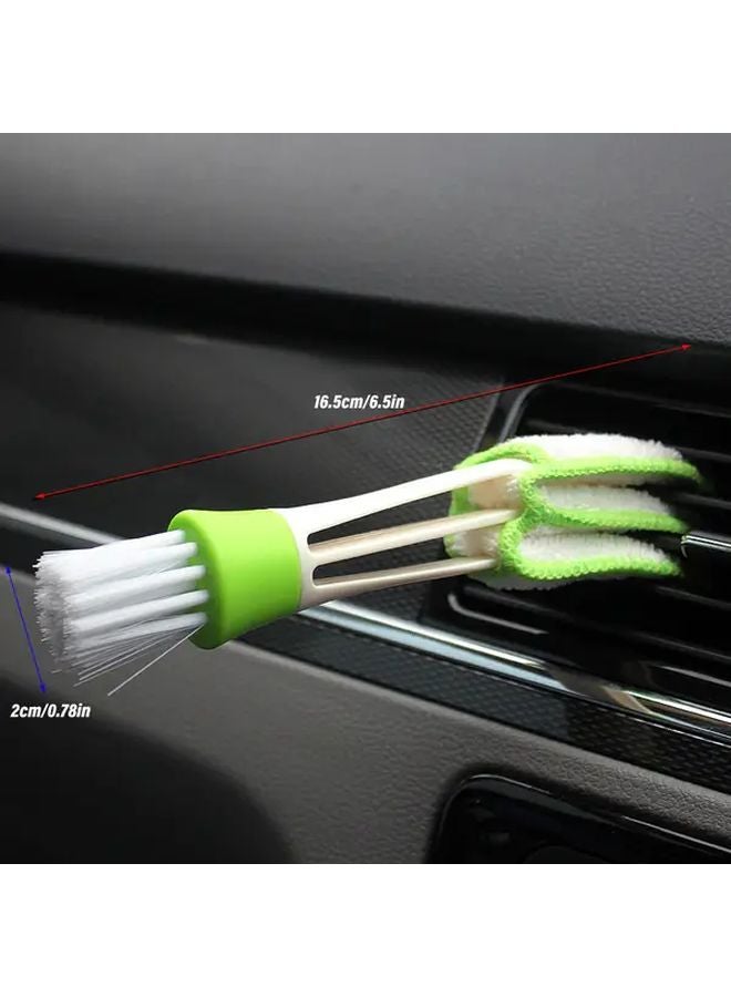 Green Air Vent Brush For Car AC Internal Cleaning Dust Remover - Image 3